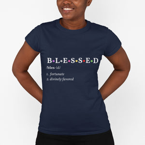 Short-Sleeve Unisex T-Shirt - Blessed- White Font