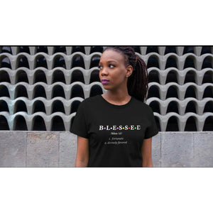 Short-Sleeve Unisex T-Shirt - Blessed- White Font